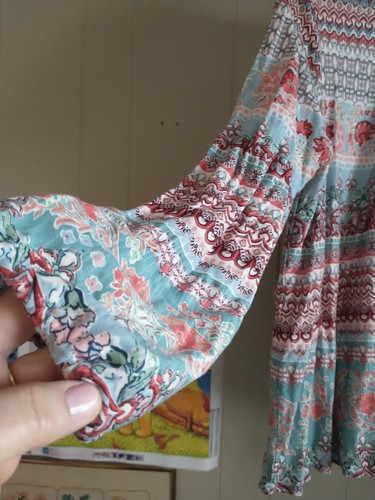 Vintage America Women's XXL Floral Cotton Modal Top~44" Bust Boho~Feminine~EXC!! - Picture 4 of 9