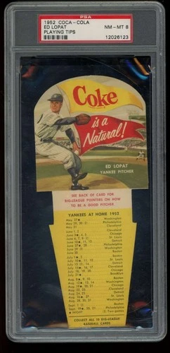 1952 Coke Tips #NNO Ed Lopat PSA 8 New York Yankees  (6123)
