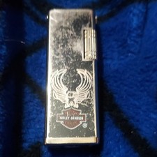 vintage harley-Davidson Collectible Lighter with Eagle Design and Logo, Silver