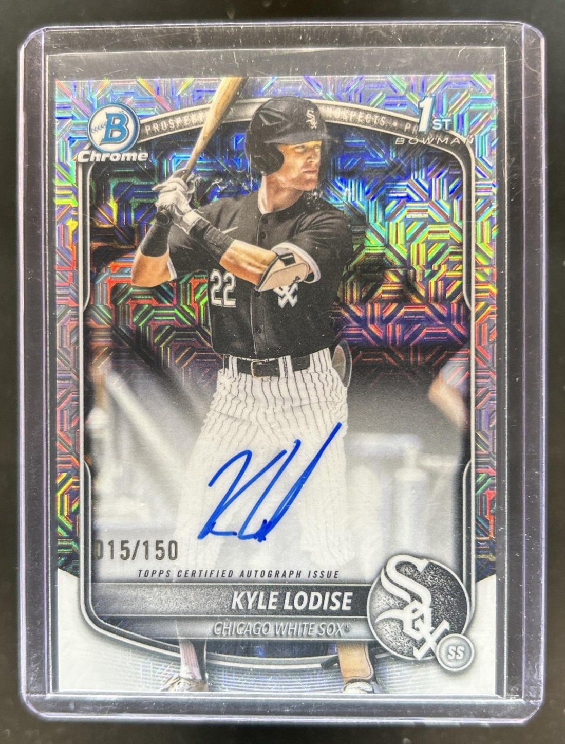 2025 Bowman Draft Kyle Lodise Chrome Auto HTA Choice Refractor 1st #/150