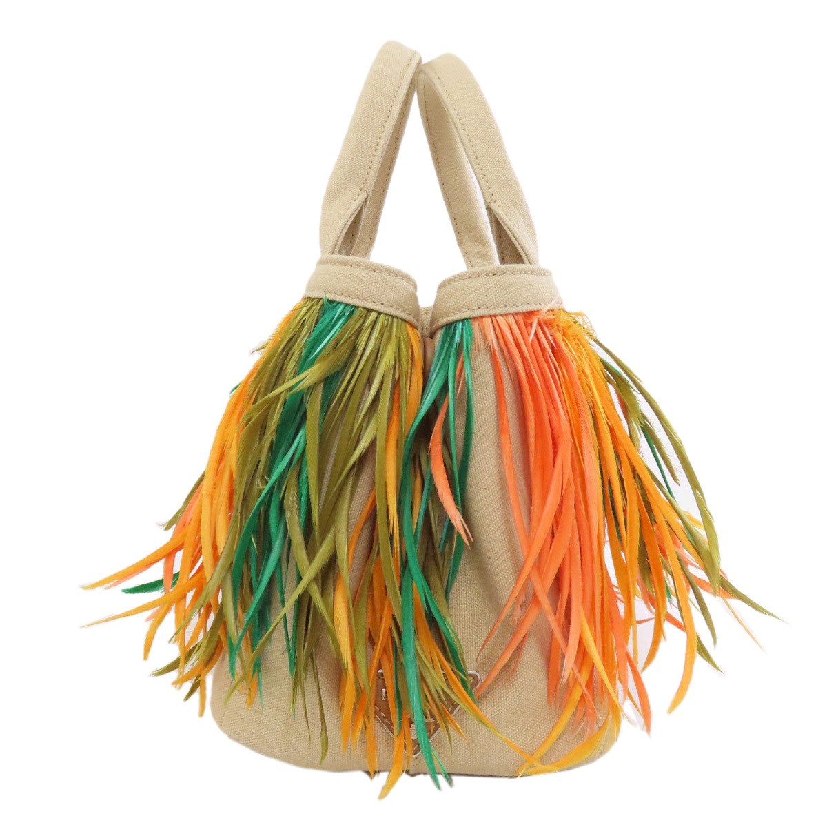 PRADA 1BG439 Canapa Prume 2WAY Handbag Canvas Ladies Used from japan thumbnail 3