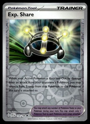 Exp. Share 174/198 Pokemon Scarlet & Violet Uncmn Trnr Rev Holo Near Mint SN