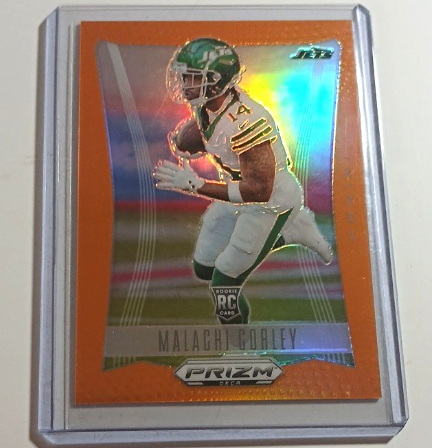 Panini 2024 Prizm Deca Malachi Corley RC #237 Orange Prizm /49 Jets