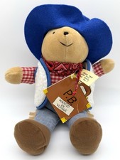 NWT Vintage Eden Paddington Bear as Cowboy Plush Toy
