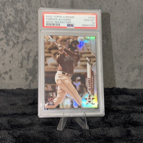 2020 Topps Chrome Yordan Alvarez #200 Sepia Refractor RC Rookie PSA 10 GEM