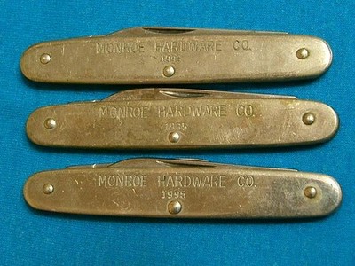 LOT VINTAGE KNIVES KNIFE  CAMILLUS NY USA MONROE HARDWARE TOOLs SENATOR PEN JACK
