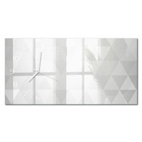 Wanduhr Aus Glas Glas-Wanduhr Abstraktion Hintergrund WeißE Zeiger 60X30 Cm