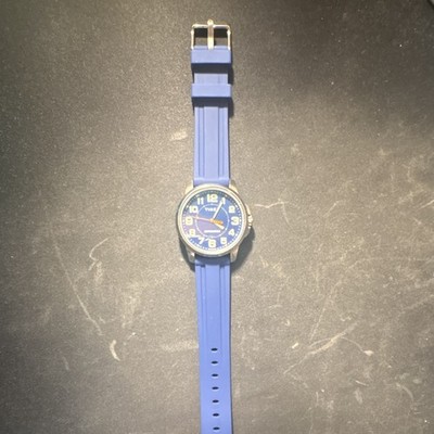 Timex Expedition Quartz Blue Dial Arabic Numerals 38mm SS Blue Rubber Strap