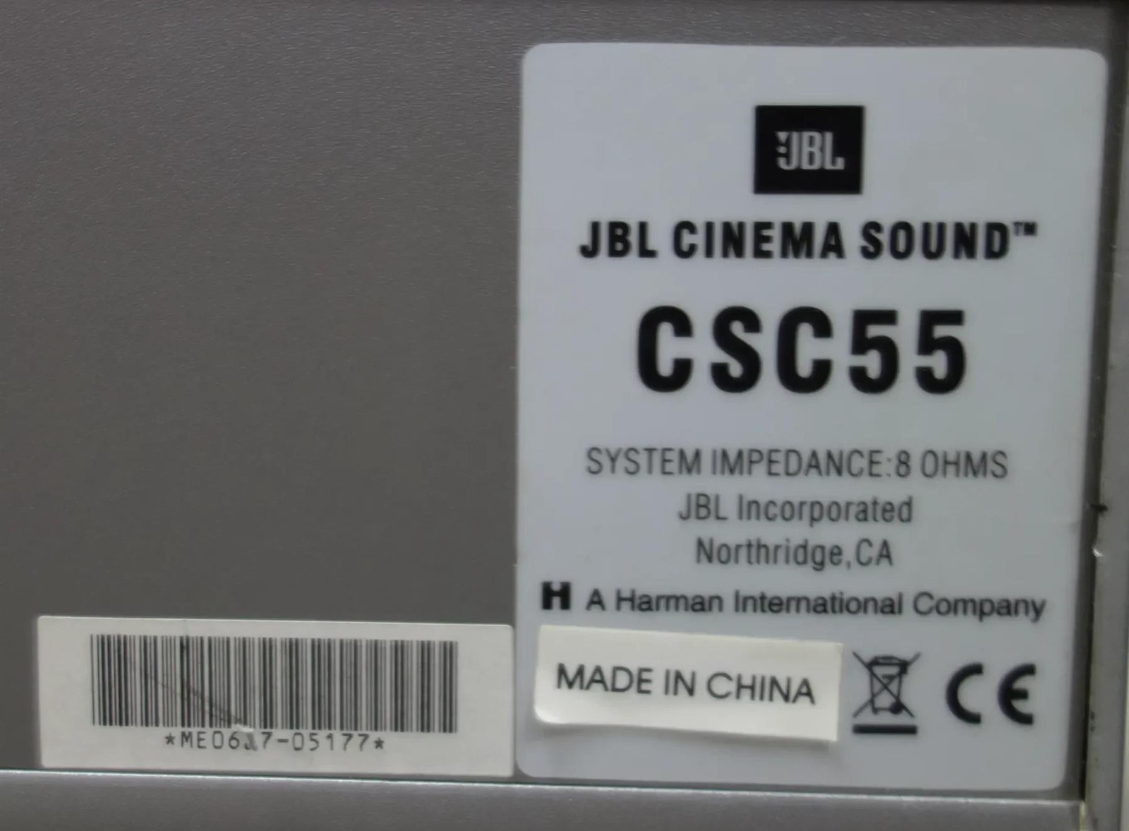 JBL CSC55 2-Way, Dual 5" Center Channel Loudspeaker - Free Shipping