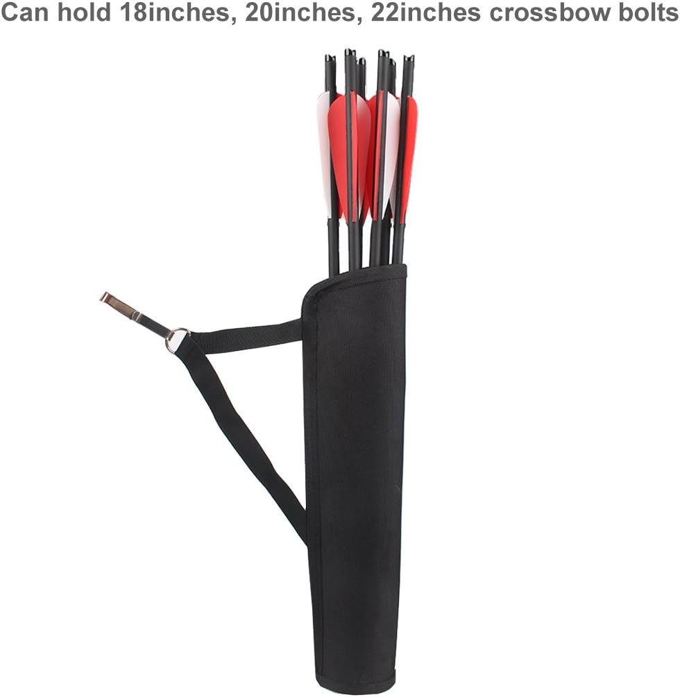 Archery Crossbow Bolts Arrow Tube Hip Quiver Waist Hanged Carry Bag for 18" 20"