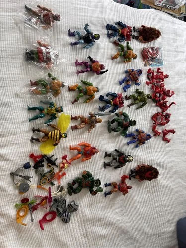 Mattel Masters of the Universe He-Man Vintage Figures Lot 1980s and weapons