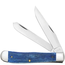 CASE XX KNIVES SMOOTH BLUE BONE TRAPPER - NO SHIELD 6254 SS (106764) POCKET KNIF