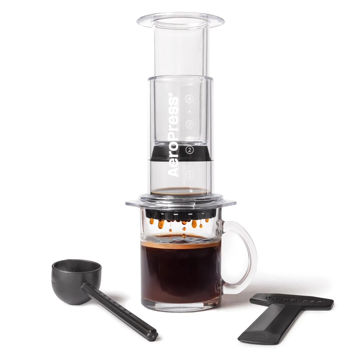 AeroPress Clear Coffee Press - All-in-One French Press, Pour-Over Espresso S...