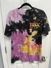 Assholes*s Live Forever Tye Dye T-Shirt Mens L TOXIC Large Rose Flower