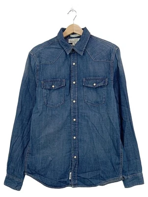 H&M Chemise Homme Bleu Casual Manches Longues Coton (EU 38, INT M) - Photo 1/4