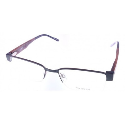 Roy Robson Eyeglasses Frames Men Woman Black Rectangular Metal 10024