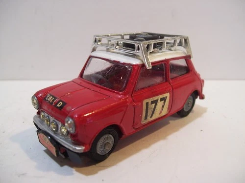 Corgi 339 BMC Mini Cooper S, Vintage 1960s Gt. Britain, Monte Carlo Rallye Car