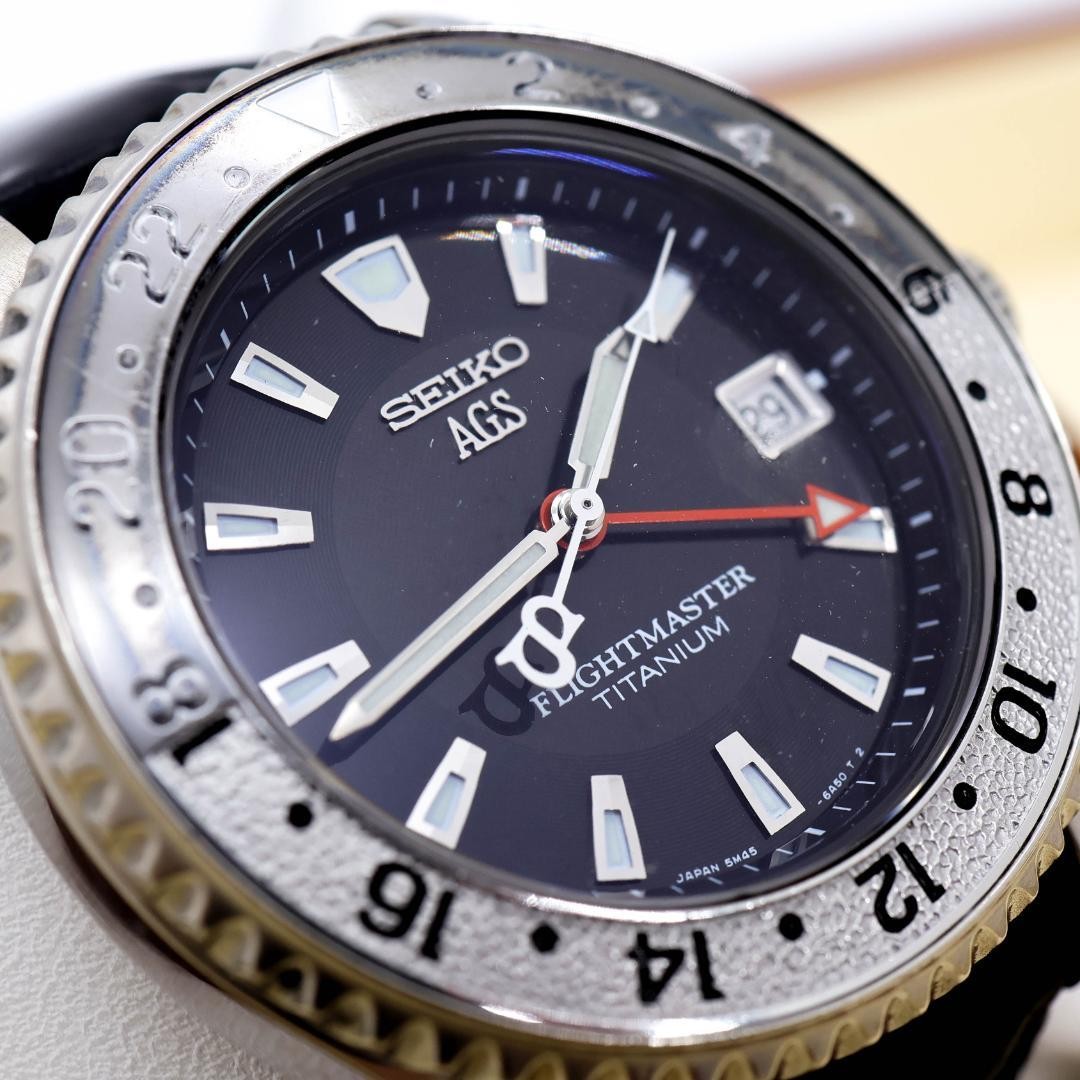 Seiko Flight Master AGS Titanium Automatic Watch … - image 2