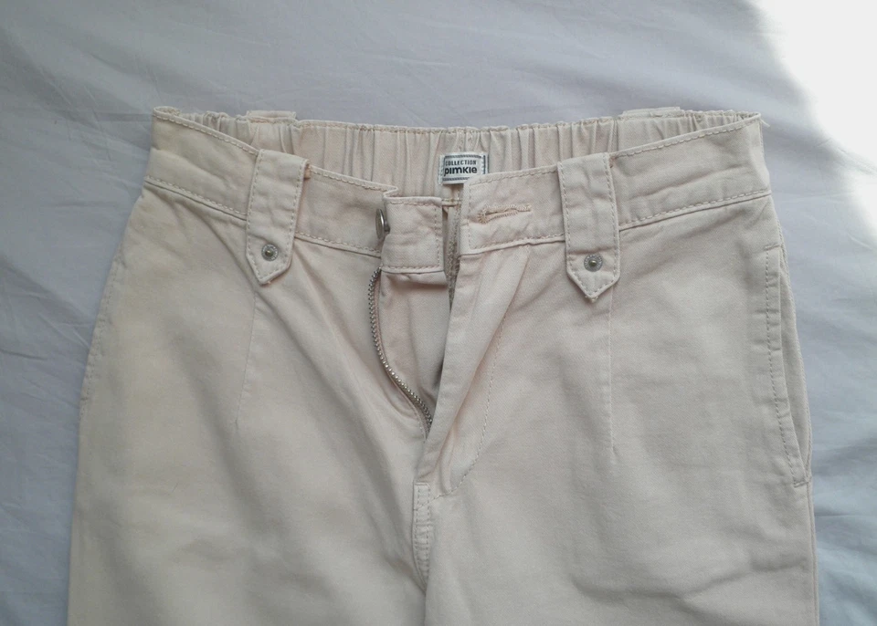 Pantalon femme en coton beige PIMKIE Taille 32 (XS) - Photo 2/4