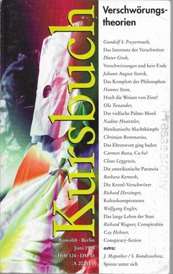 Kursbuch - Rowohlt Berlin Heft 124 Verschwörungstheorien
