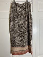 Vintage 1990s Chaus Southwestern Prairie Cottage Core MIDI Skirt 10 Faux Wrap