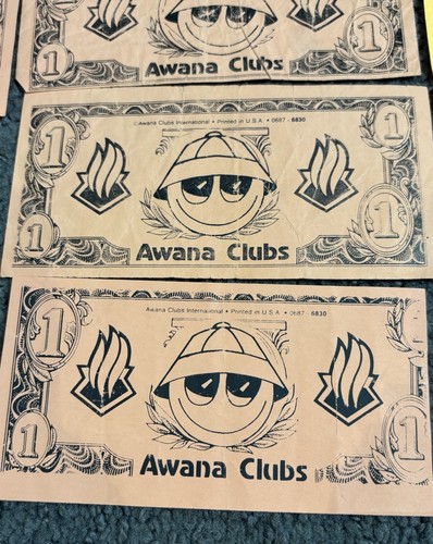 Lot of 18 Awana Clubs $1 Dollars Money - Picture 2 of 2