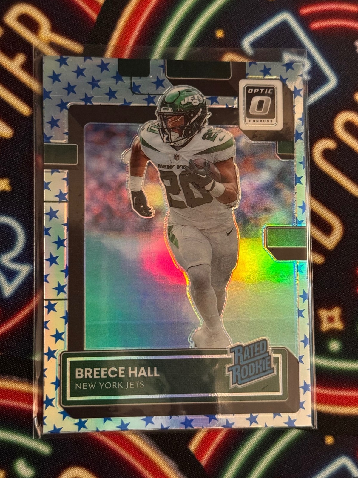 2022 Panini Donruss Optic Breece Hall #214 Stars RC Rated Rookie Jets