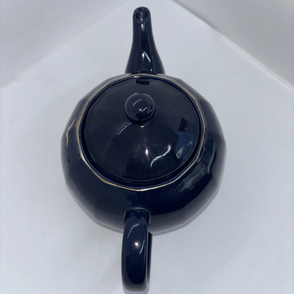 TETERA de Colección Gaviotas Otagiri Azul Marino Dorado Náutica Japón RARA Y COMO NUEVA Foto 3 de 4