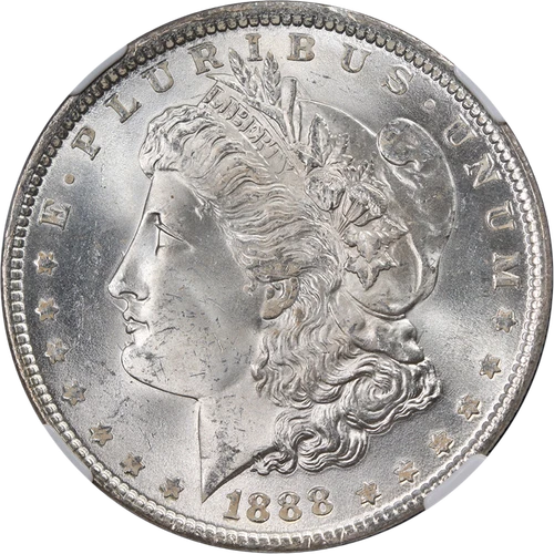 1888-P Morgan Silver Dollar NGC MS64 VAM 11A DDO Ear & Clash Nice Strike