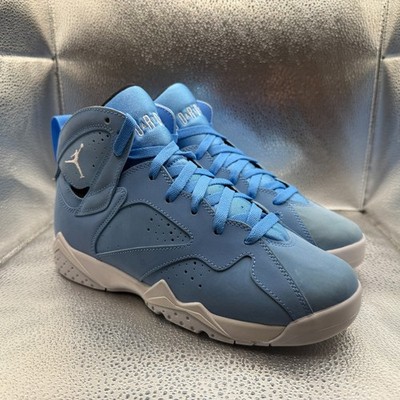 Size 7Y Air Jordan 7 Retro Pantone University Blue White Kids Shoes 304775-400