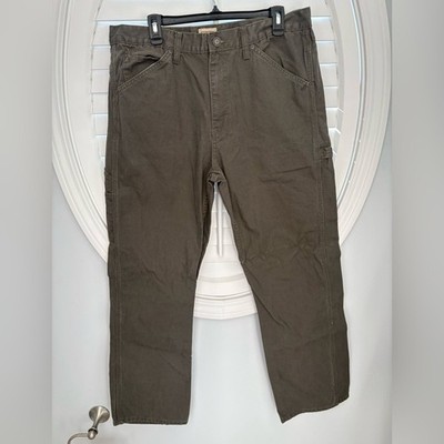 C. E. Schmidt Workwear Cargo carpenter canvas Pants Size 36/32-dark olive