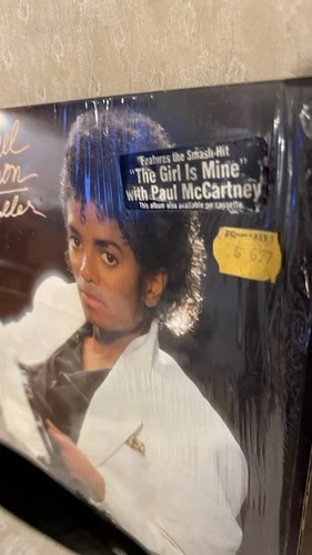 Michael Jackson Thriller LP Vinyl QE 38112  1982 Misprint Error w Hyper Sticker
