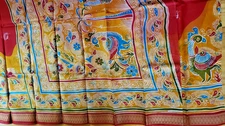 Silk Saree 100% Pure Silk Mark Certified Hand Block Printed Festive Party Wear