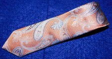 MEN'S NORDSTROM LIGHT BROWN/BLUE PAISLEY TIE - TIES - DESIGNER TIES.