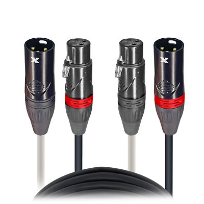 ProX XC-DXLR25 25' Balanced Dual XLR-M to XLR-F High Performance Audio Cable