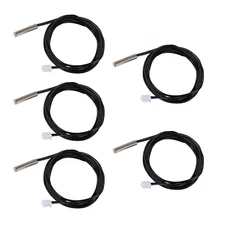 10K Temperature Sensor Probe, 5Pcs 1 Meter Waterproof Temp Sensor Probe, Stai...