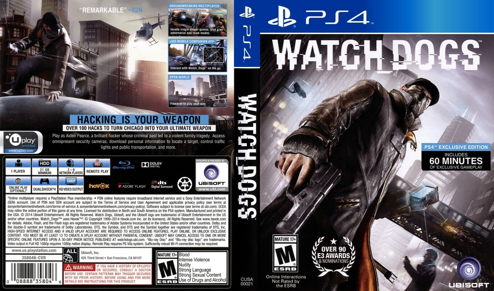 Days Gone PS4 Replacement Box Art Case Insert Cover Cover Only