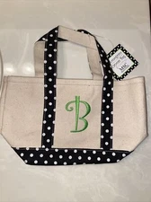 NEW Mainstreet Collection “B” Monogram Canvas Bag, Small