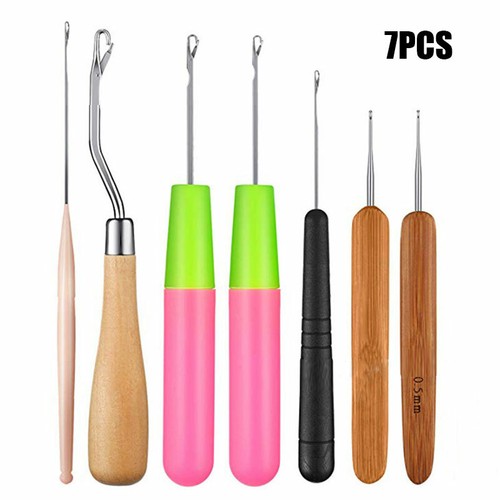 5/7pcs Dreadlocks Crochet Hooks Set Hair Extensions Crochet Weaving Needles Kit - Picture 8 of 8
