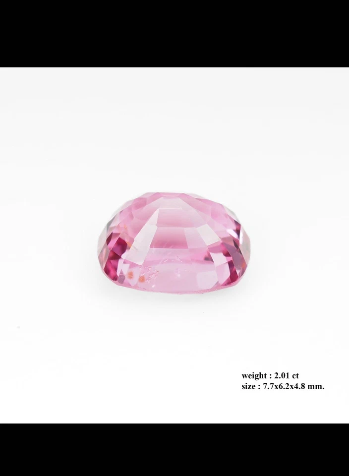 Spinello aus Burma 2.01 ct vivid pink, eye clean (untreated) - Bild 4 von 4