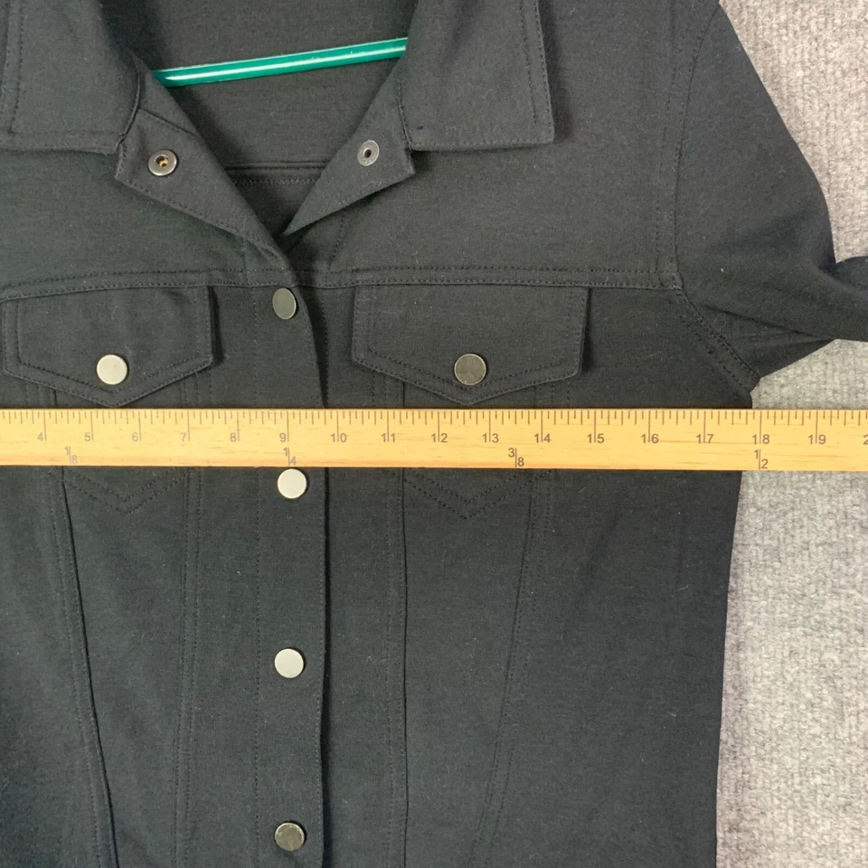 Chaqueta T Alexander Wang para mujer talla XS negra con cuello frontal con botones Foto 4 de 4