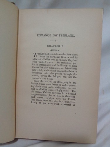 1907 6th printing Romance & Teutonic Switzerland 2 vol Complete Set Travel Lover - Picture 7 of 18