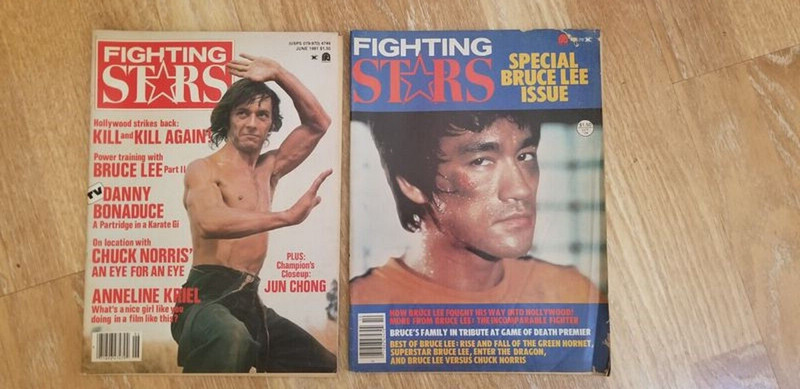 Fighting Stars magazine June 1981 & Oct 1979 - Bruce Lee, Chuck Norris Lot of 2