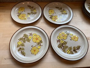 Anko 7 Yamaka Stoneware Avanti Flower Hill chop plate ×4 display picture 1