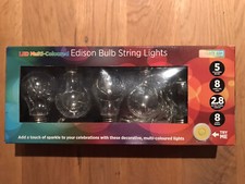 Image of LED Multi-coloured Edison Bulb String Lights 8Modes Christmas Or Summer Parties