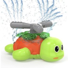 Outdoor Water Spray Sprinkler for Kids and Toddlers Backyard Spinning Turtle Toy