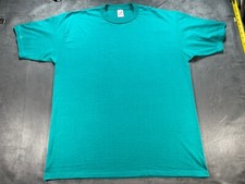 Vintage Jerzees XL Made in USA Blank Green  Shirt Distressed See pics