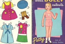 VINTAGE UNCUT 1950s DRESS PATTY PAPER DOLL CUTE HD LASR REPRODUCTION~NO1 SLR 