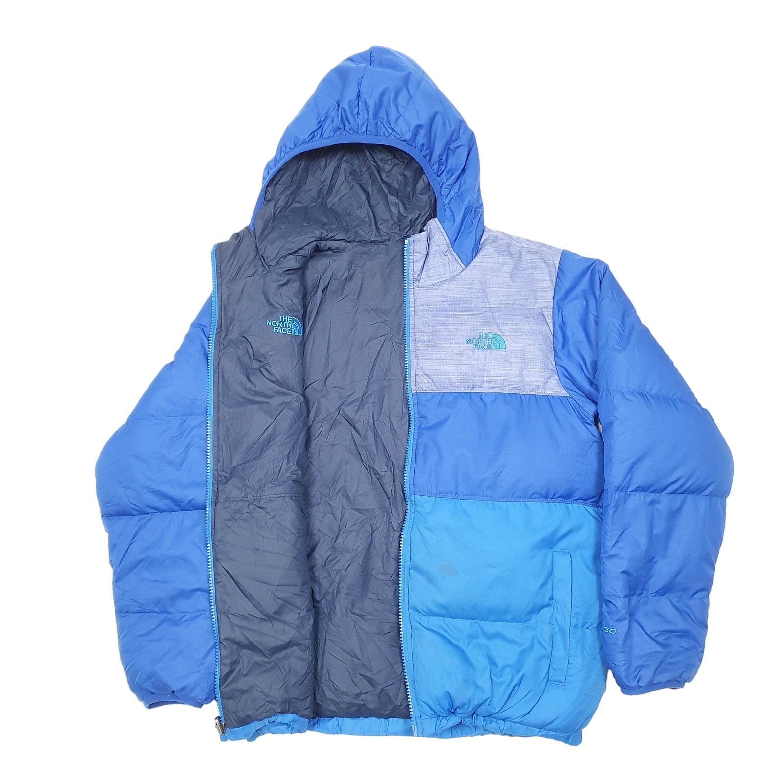 THE NORTH FACE Puffer Jacket Coat Goose Down Hooded 550 Reversable Womens M image 2