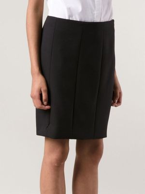 $890 New THE ROW Noor Skirt Black Stretch Scuba Mid Rise 4